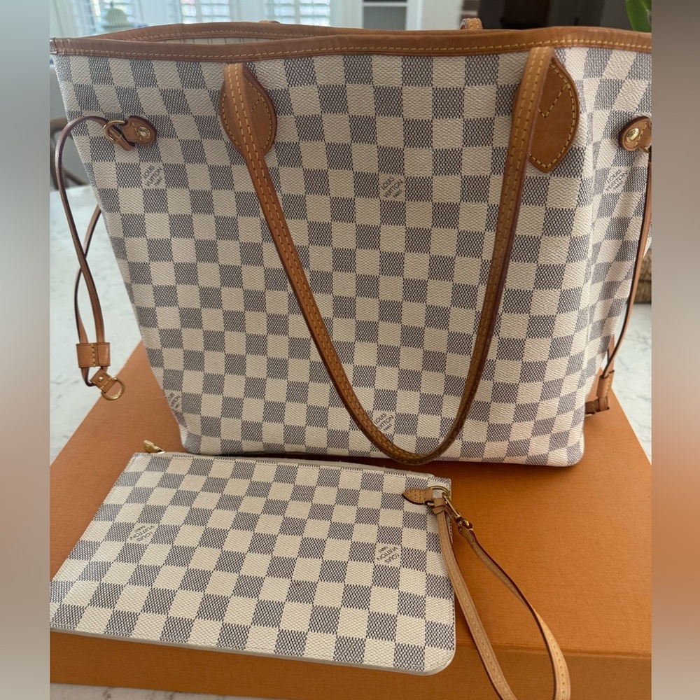 Louis Vuitton Neverfull MM tote-Damier Azur